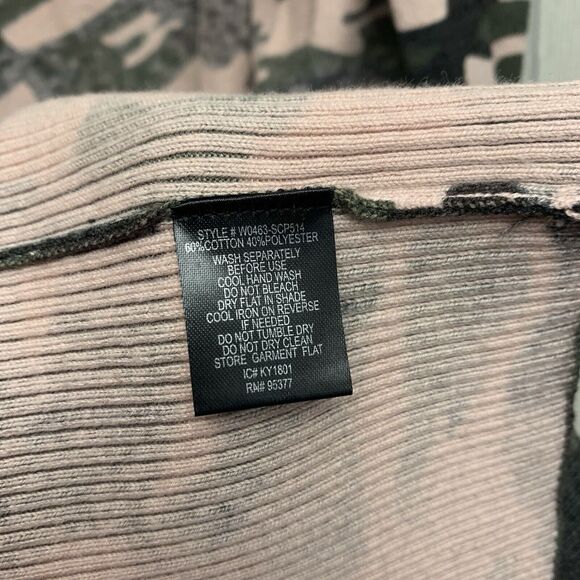 Sanctuary Pink Camo Cardigan Lightweight Sweater Lennox Size Small NWT - Picture 5 of 7